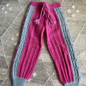 NWOT Loveshackfancy "Landana" colorblock knit joggers